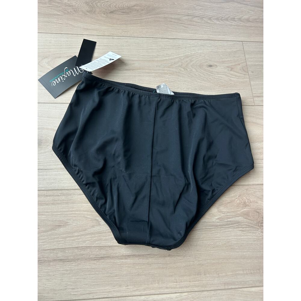 Maxine of Hollywood Black Swimsuit Bottom NWT Tummy Control Size 16 - Picture 7 of 9